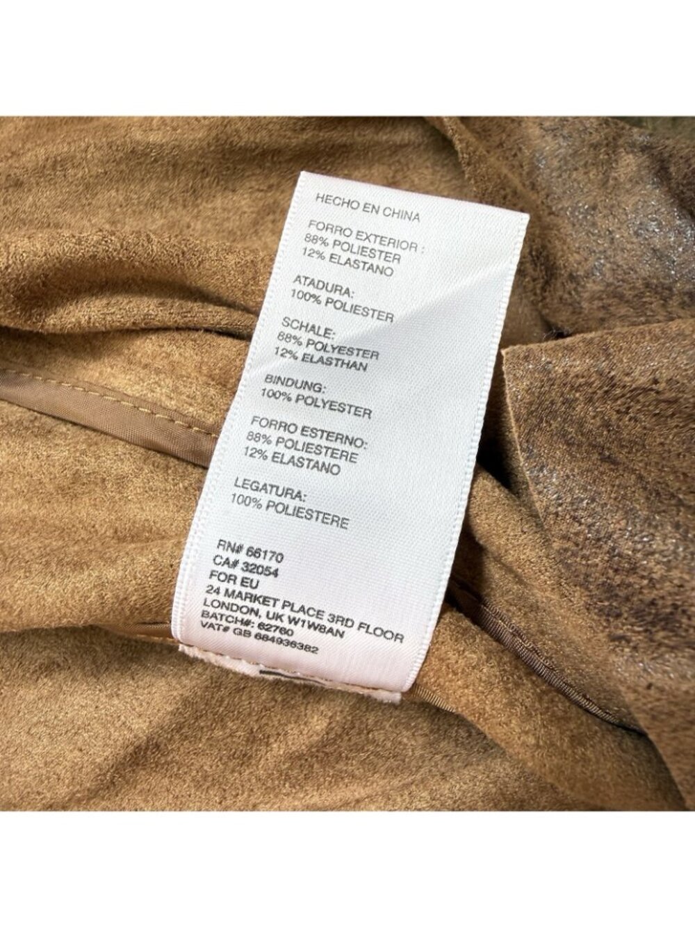 Silence + Noise Women’s Small Faux Suede Moto Jacket Brown Asymmetrical NWT - Picture 12 of 13